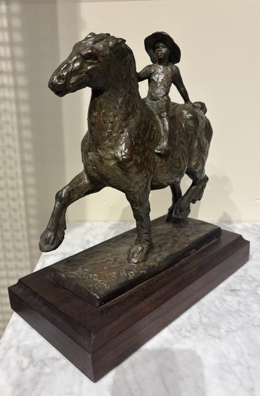 Boy on Clydesdale by Franco Vianello