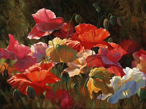 Poppies in Sunshine by Leon Roulette