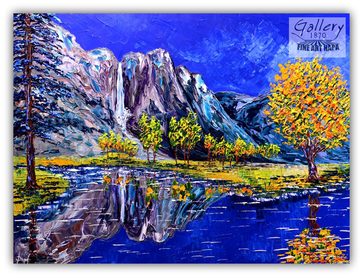 Original painting by Isabelle Dupuy of Yosemite National Park available exclusively at Gallery 1870 in Napa Valley California