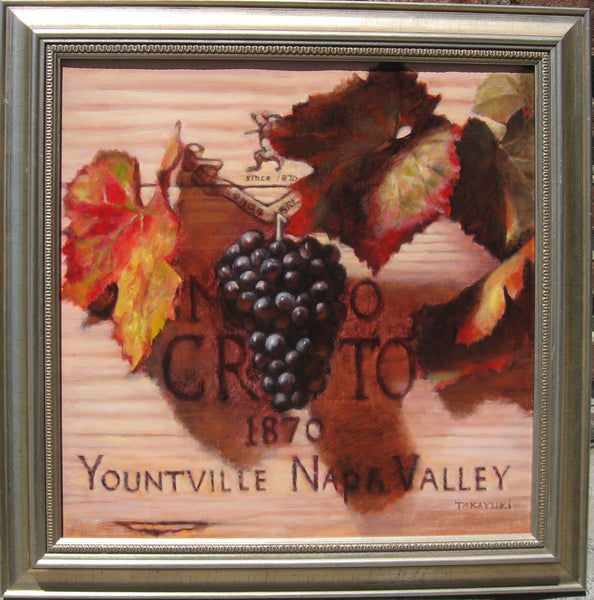 Yountville Vintage 1870 16 x 16" original oil by Harada