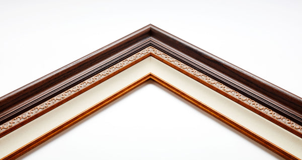 Dark Oak Walnut Fancy Wood Frame