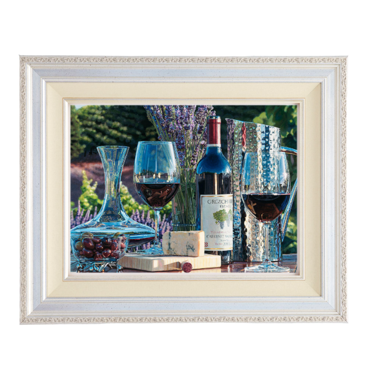 Destination Napa in Silver Leaf Frame