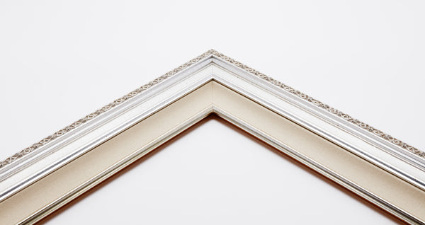 Silver Leaf Ornate Wood Frame