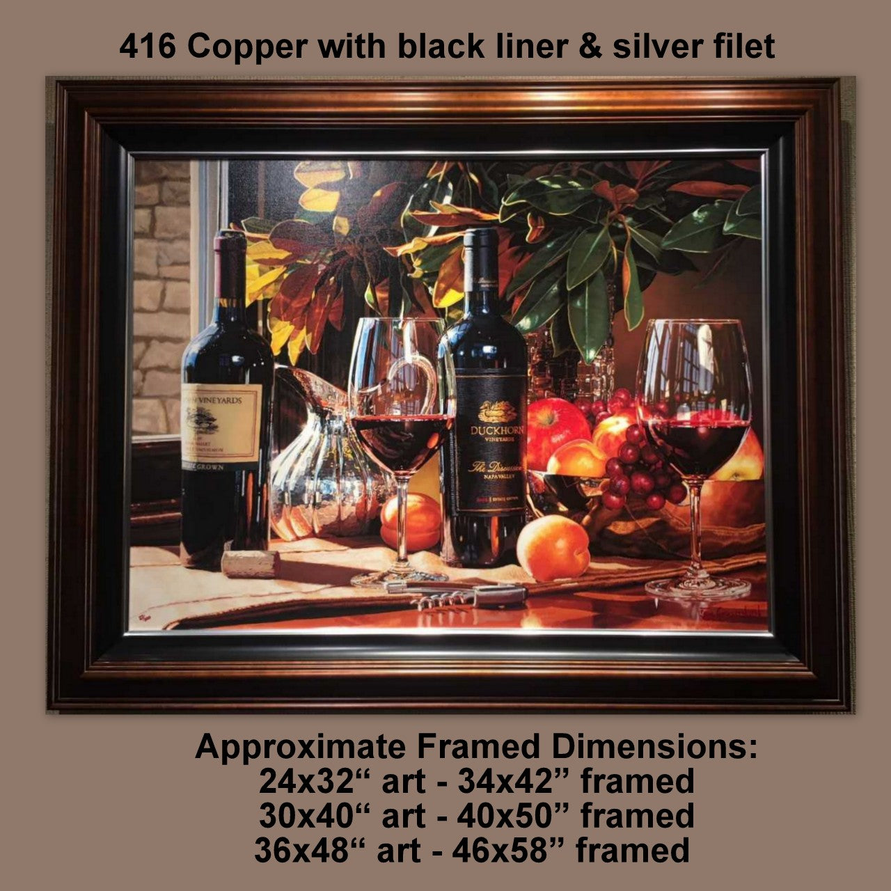 Up for Discussion by artist Eric Christensen framed in our brushed copper frame.