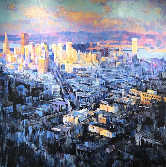 Afternoon Over San Francisco Original Oil by Roulette