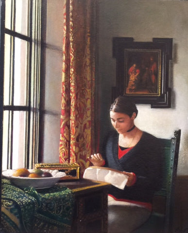 Audrey at Her Needlepoint by Ashot