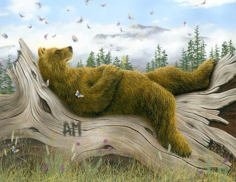 AM II whimsical bear painting by Robert Bissell
