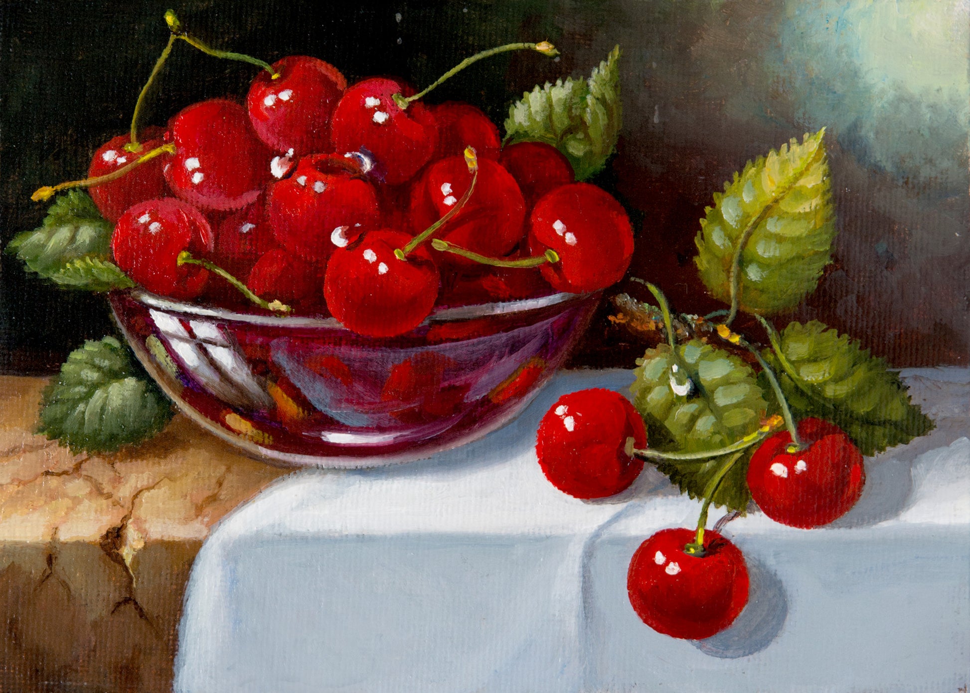 Bowl of Cherries by Imre Buvary