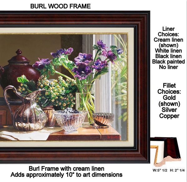 Traditional Burl Wood Frame