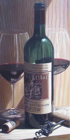 Cellar Select 30 x 15" original oil by Harada