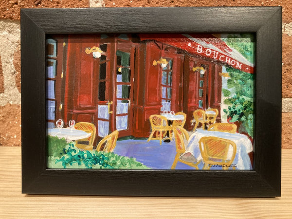 4x6" mini framed oil by Chandler