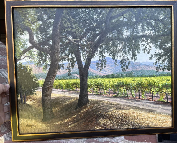 Old Yount Mill Vineyard Path 16x20" original oil