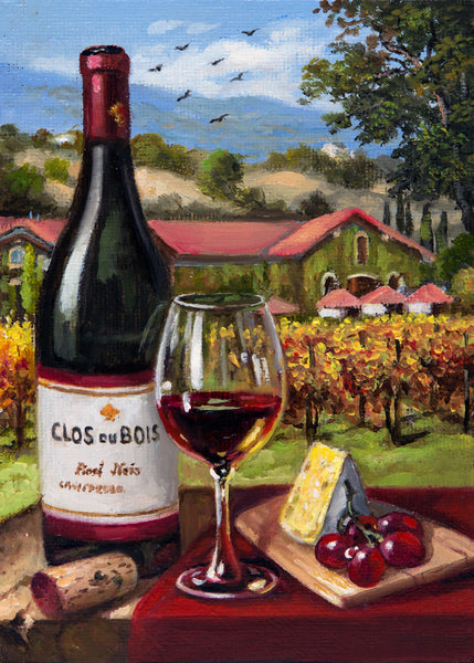 Clos du Bois 10 x 8" - Giclée on Canvas by Imre Buvary