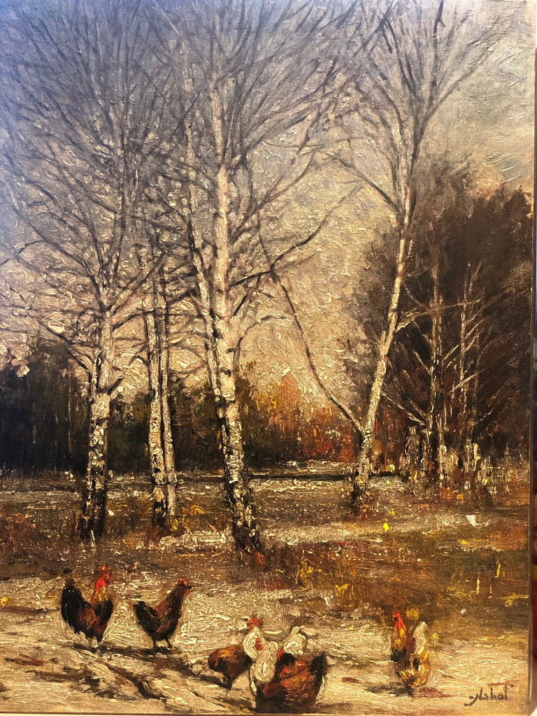 Cornish Hens 16 x 12.5" original oil on panel