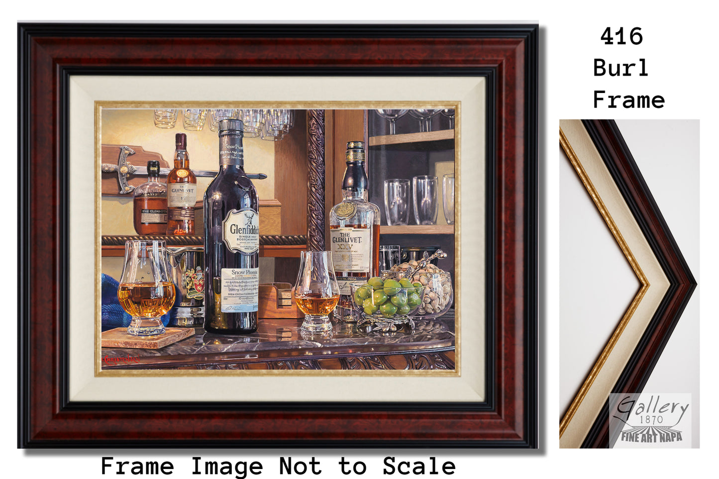 Traditional Burl Wood Frame