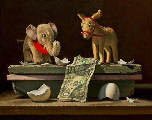 Somewhere Over the Fiscal Cliff - canvas print