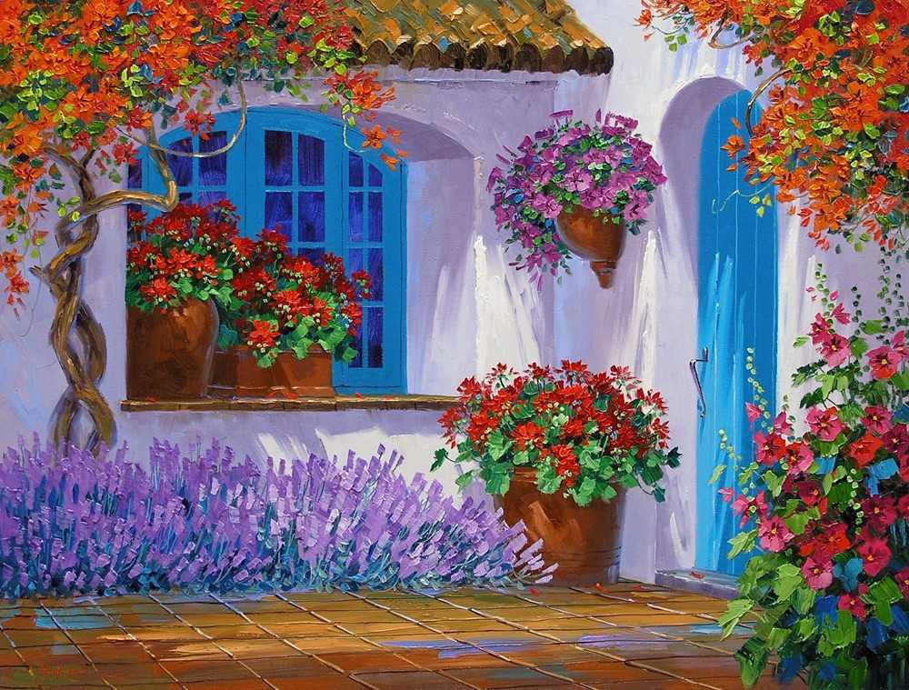 Floral Embrace - 24x30" original oil by Senkarik