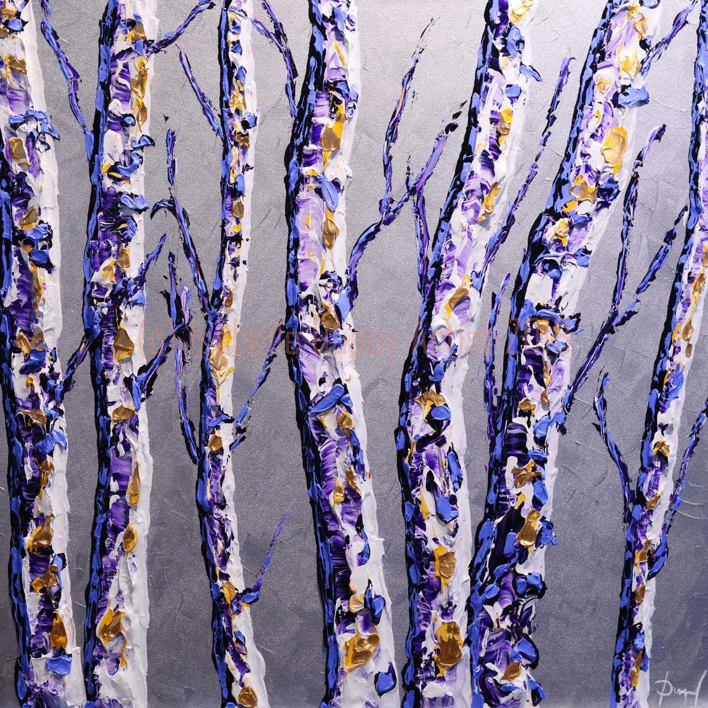 Forest of Winter Delight 30x30" original by Isabelle Dupuy available at Gallery 1870