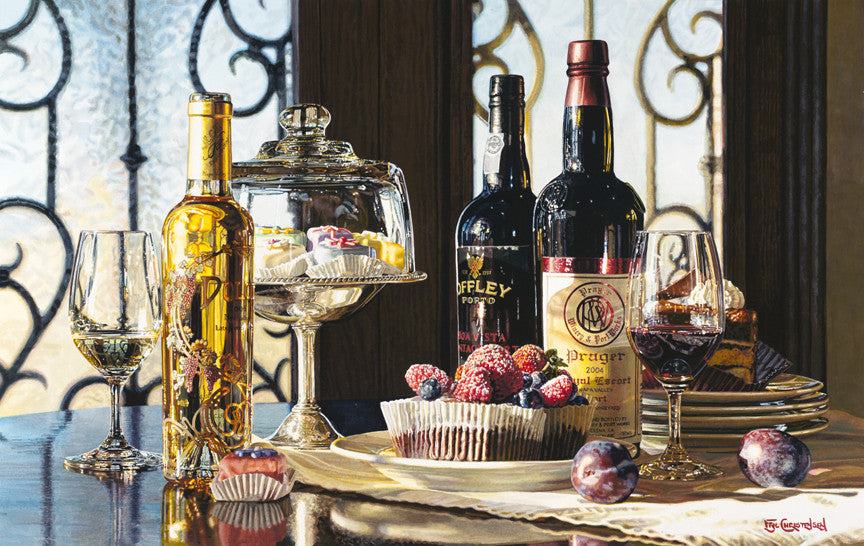 La Dolce Vita wine still life painting by Eric Christensen