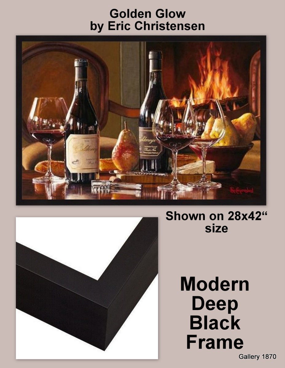 Golden Glow by Eric Christensen in Deep Modern Black Frame Custom Framed by Gallery 1870 