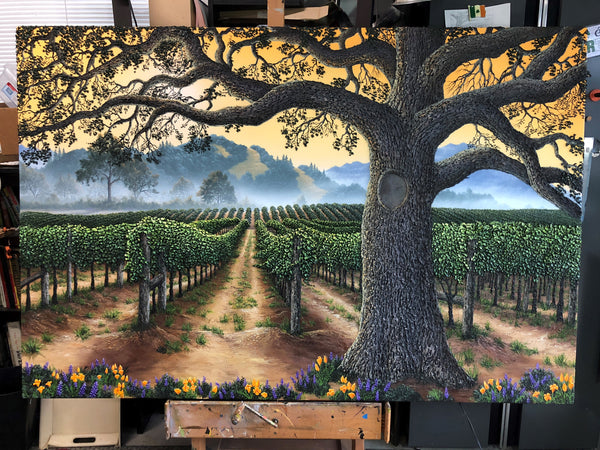 California Gold - ultra textural original acrylic by Patrick O'Rourke available at Gallery 1870