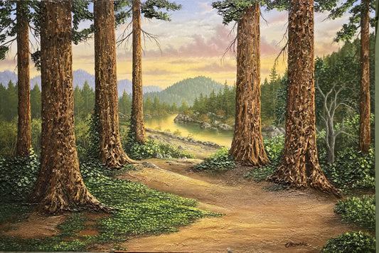 Smith River 24x36" original by O'Rourke