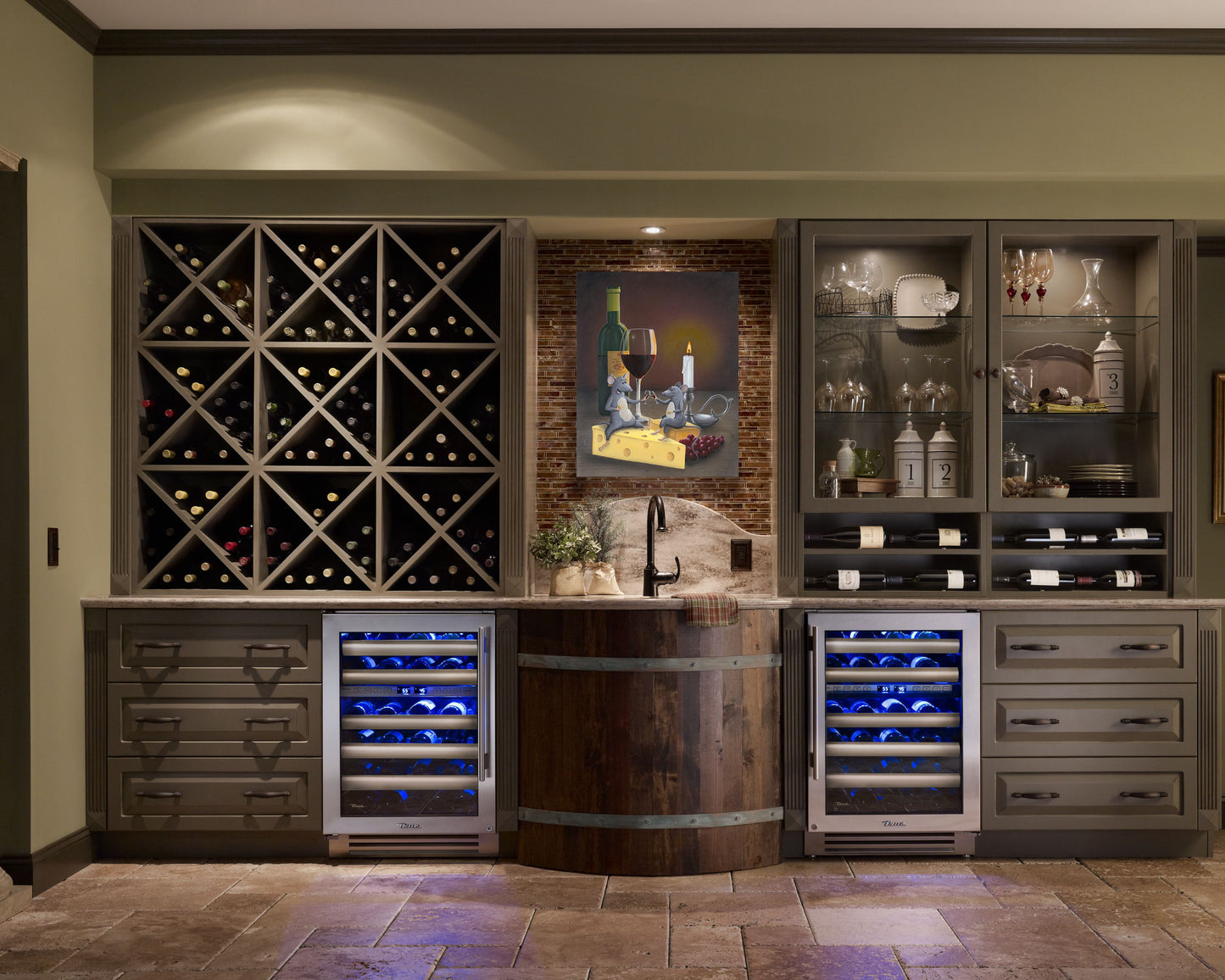 When the Cat's Away...The Mice Will Play by Patrick O'Rourke - Wine Cellar Virtual Installation