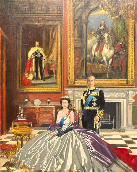 Study of Queen Elizabeth II and Prince Philip on her Coronation Day