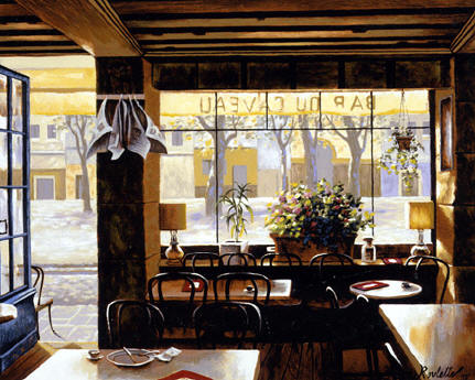 Bar Du Caveau - canvas print