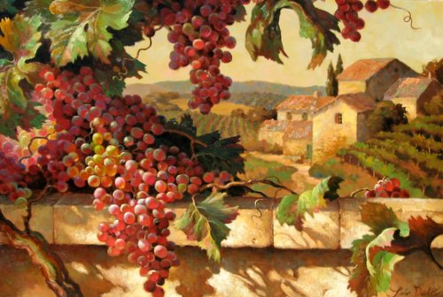 Harvest Time in Tuscany by Leon Roulette available at Gallery 1870.