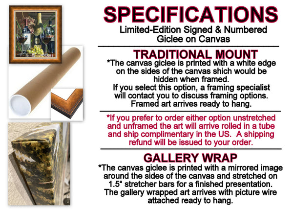 Art order specifications at Gallery 1870