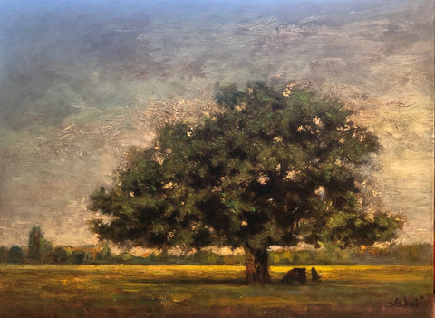 The Oak Tree 11.5 x 15" oil on panel