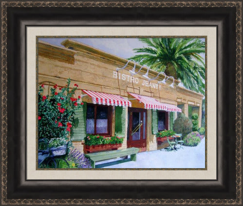 Bistro Jeanty by Gail Chandler - Yountville Napa Valley - custom framed