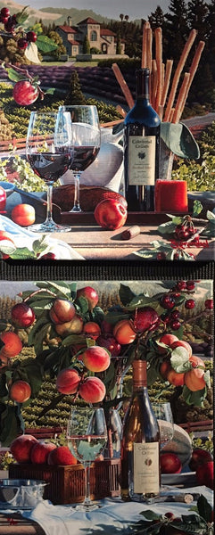 Vertical rendition of A Cake Walk diptych by Watercolor Master Eric Christensen