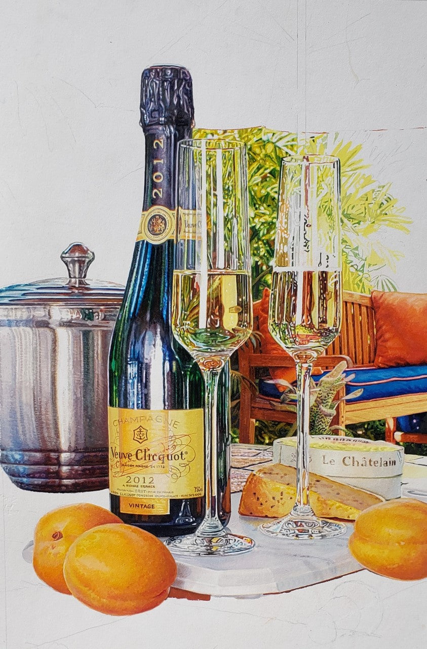 UnfinishedWatercolor original French Connection by Eric Christensen