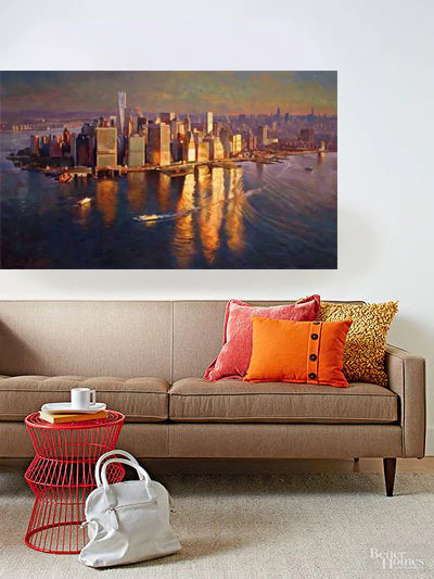 Sunrise Over Manhattan - canvas print