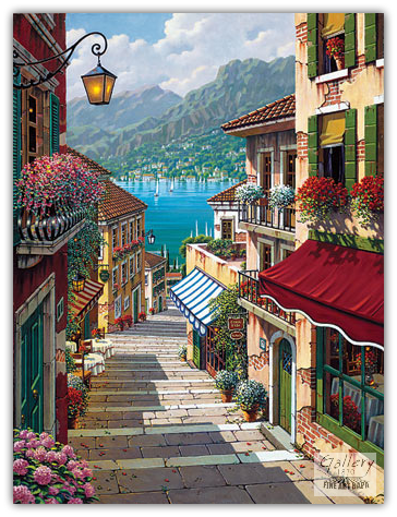 Bellagio Village - limited edition canvas giclée