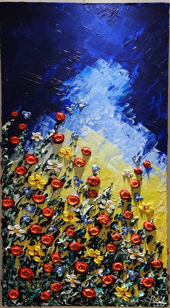 Poppies of the Sunrise 40x20" original