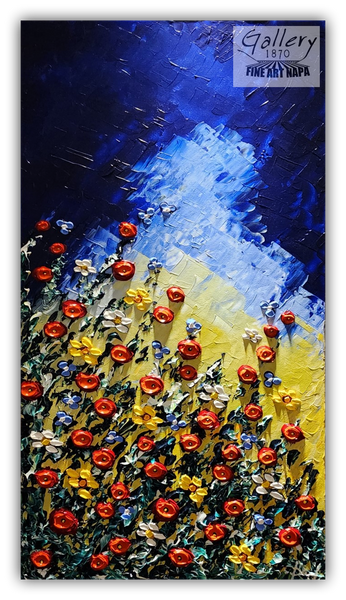 Poppies of the Sunrise 40x20" original