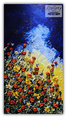 Poppies of the Sunrise 40x20" original