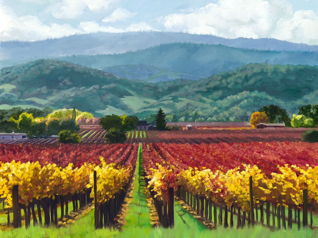 Fall Colors Napa Valley painting by Susan Hoehn