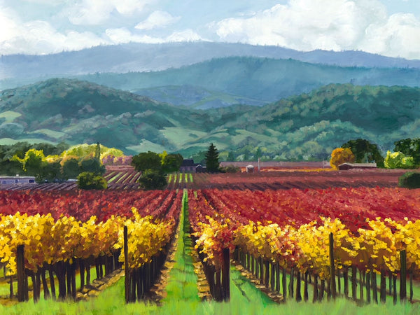 Fall Colors Napa Valley painting by Susan Hoehn