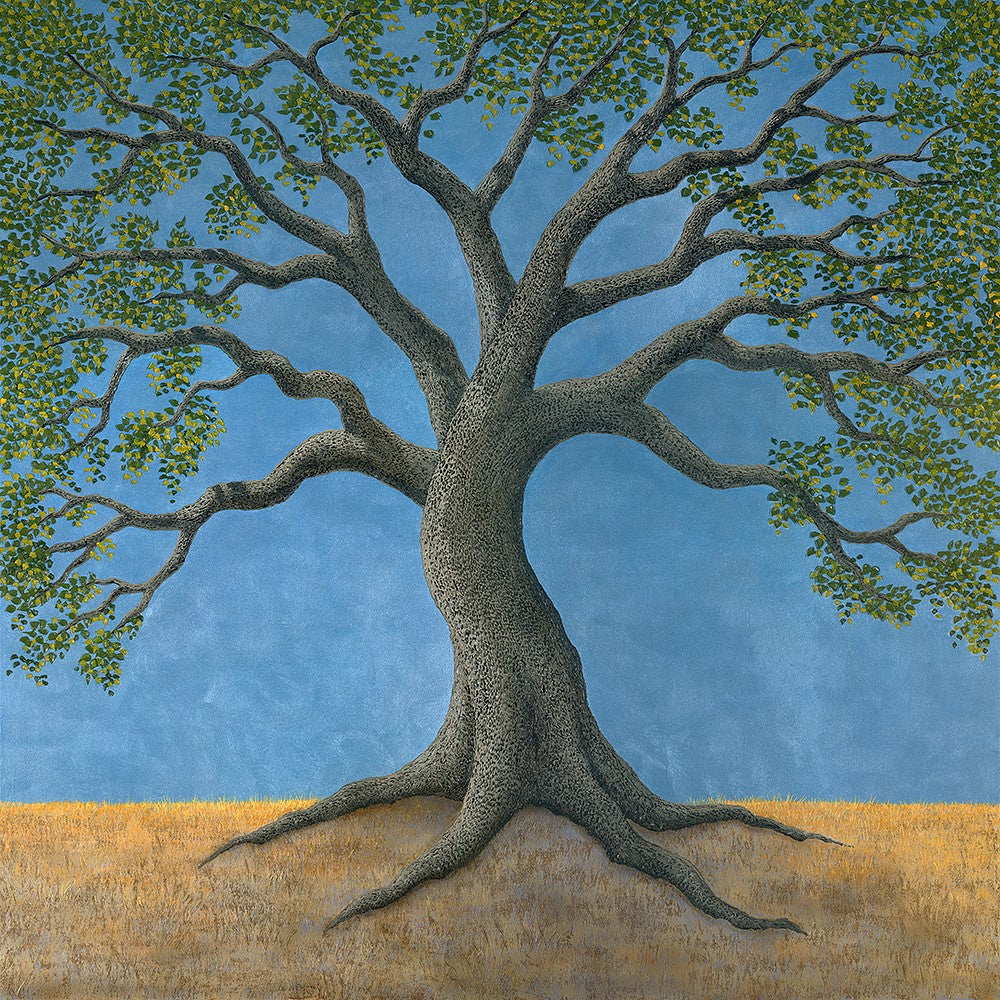 Grow & Flourish limited edition giclée on canvas by Patrick O’Rourke featuring warm golden tones and uplifting movement, available rolled or stretched.