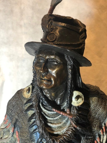 ITEM # 1274 - The Dandy - bronze sculpture of Chief Looking Glass
