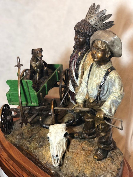 The Buffalo Hunters bronze sculpture
