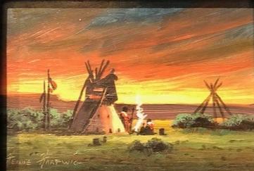 Sunset on the Plains 5x7" original oil